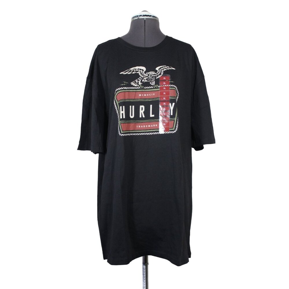 Hurley‎ men's soft cotton crew neck short sleeve graphic print boxy t-shirt